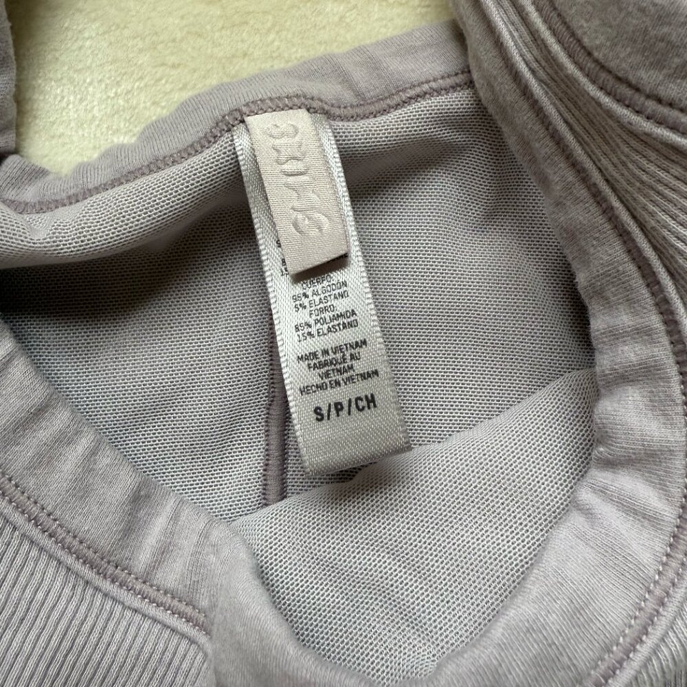 SKIMS Sleeveless Scoop-Neck Ribbed Romper in Taupe - Picture 5 of 6